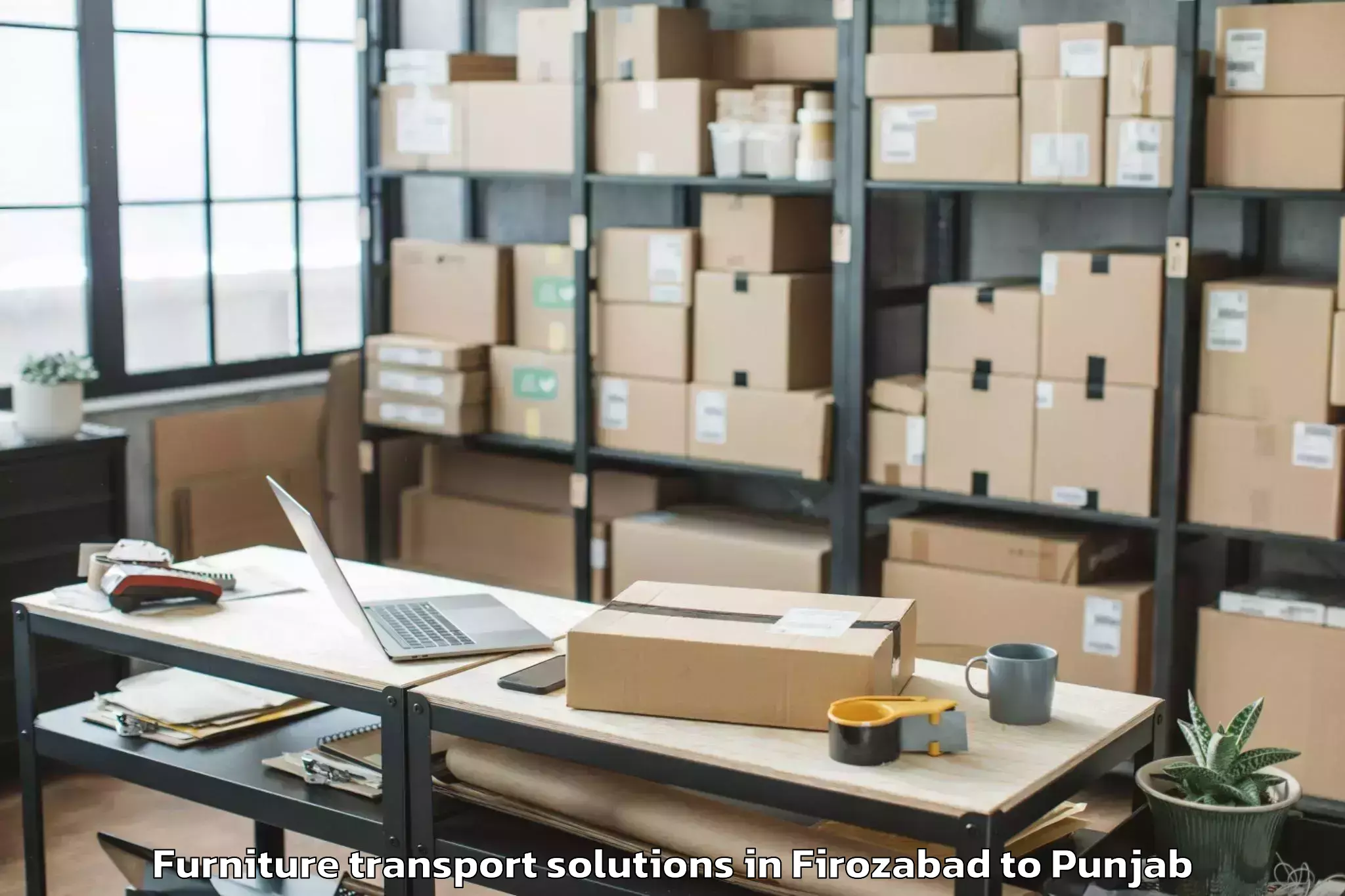 Trusted Firozabad to Fatehgarh Sahib Furniture Transport Solutions